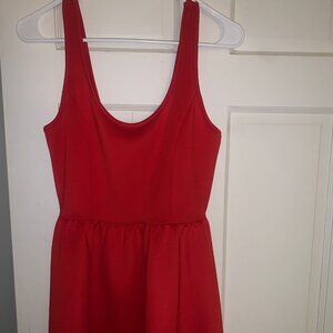 Forever 21 Red Sleeveless Mini Dress Women's Size Medium Casual Party Dress